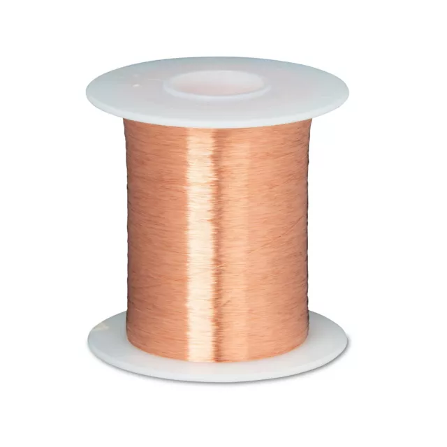 44 AWG Gauge Enameled Copper Magnet Wire 8 oz 39899' Length 0.0022" 155C Natural