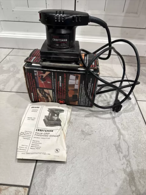 VINTAGE SEARS CRAFTSMAN Corded Finishing Sander 315.116020 1 4 Sheet Tested 23.95 PicClick