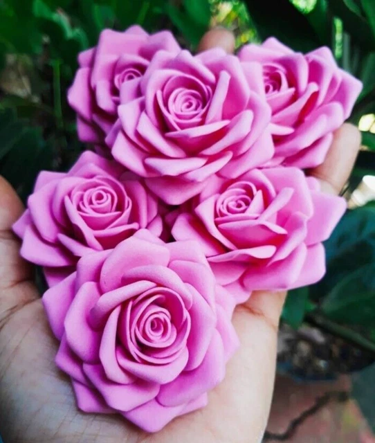 25 Flores Artificiales Rosa Floral Novia Boda Ramo Hogar Fiesta Decoración...