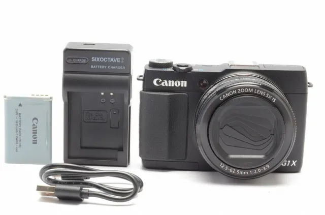 "Near Mint" Canon PowerShot G1 X Mark II 13.1MP Digital Camera Black Body 113B