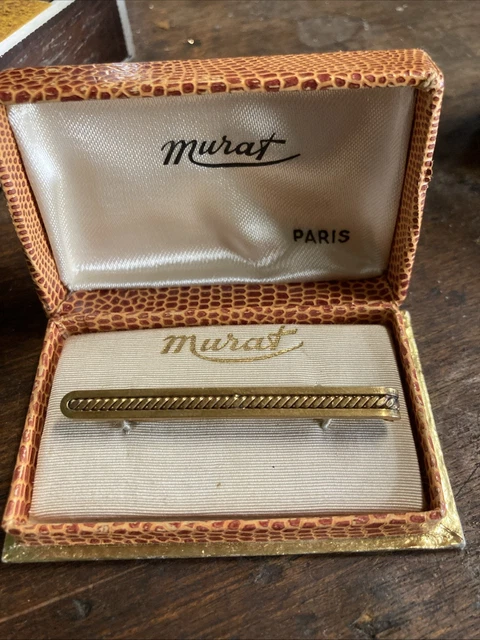 Pince à Cravate Plaqué Or Murat – Modèle Chainette – Avec Sa Boîte