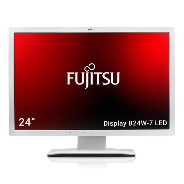 Fujitsu Display B24W-7 LED Monitor WUXGA 1920x1200 IPS Pivot DP DVI-D Grau