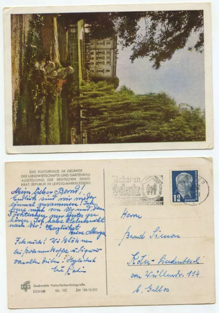 22719 - Stempel: Sicherer Schutz Versicherungsanstalt Sachsen -Leipzig 26.8.1952