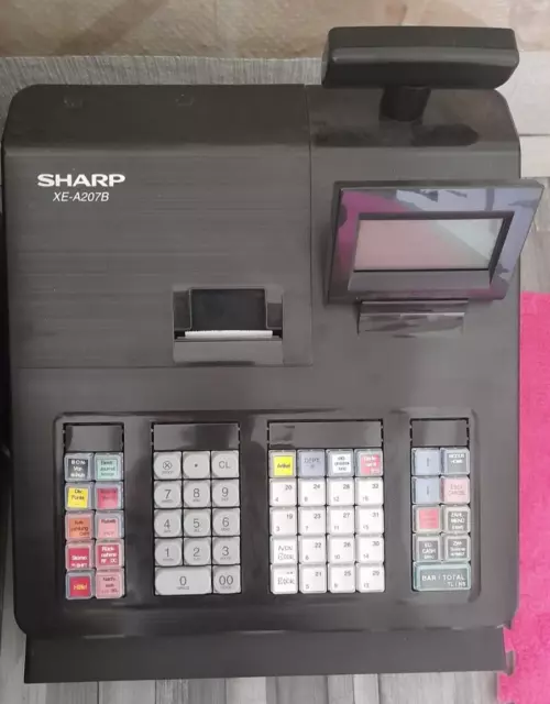 Sharp Modell Xe A207b Registrierkasse Schwarz Mit SD-Card