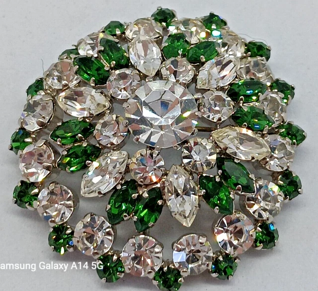 Broche Vintage Métal Doré Avec Perle Turquoise, Fantaisie