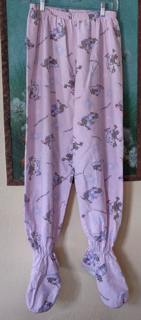 Y2K 2001 Scooby Doo Footed M Adult Pajama Pants Flannel Vintage Cartoon Network