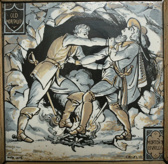 Mintons China Works Tile Stoke on Trent, Old Mortality, c1877