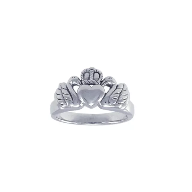 Celtic Swan Claddagh Ring .925 Sterling Silver Peter Stone Jewelry Fine Jewelry