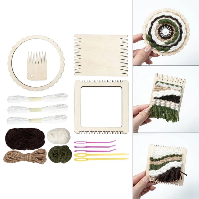 Mini-Webstuhl-Set aus Holz, handgefertigt, dekorative Mini-Webstühle für