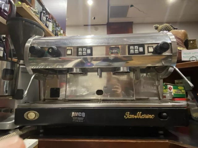 San Marino Lisa 2 Group Brass Stainless Espresso Coffee Machine Commercial Cafe