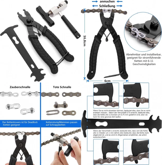 Pinze per maglie a catena per biciclette Mini Mountain Bike rimozione