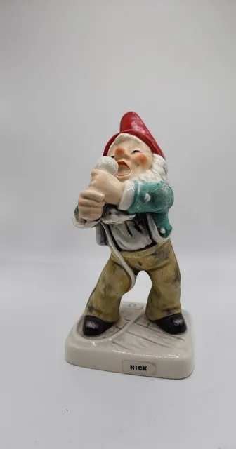 Goebel W. Germany CO-BOY NICK The Singer Gnome 6.5" Tall 3" Wide *Mint*