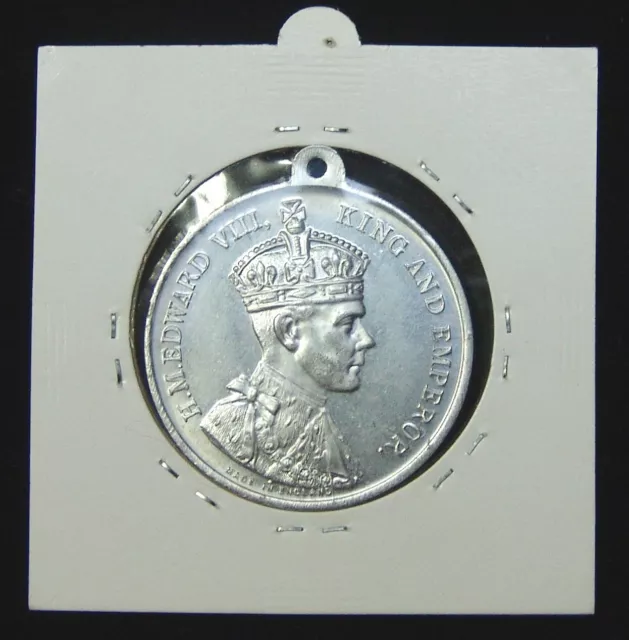 GB. Edward VIII 1937 Coronation medal, 38mm, aluminum by Fenwick. 2