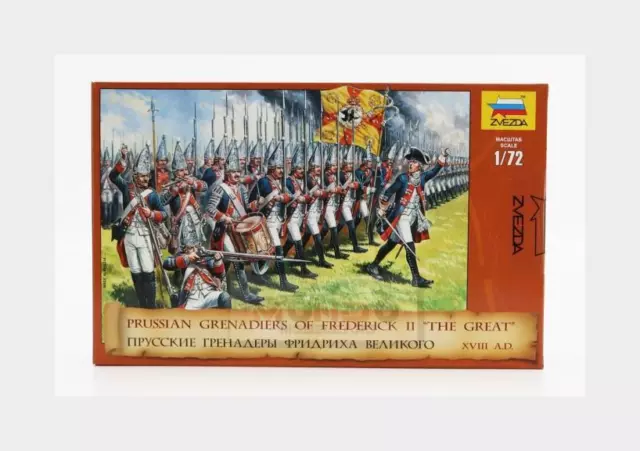 1:72 ZVEZDA Figures Prussian Grenadiers Of Frederick Ii The Great Kit ZS8071