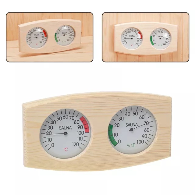 Thermomètre de   en bois de pin hygromètre accessoires ménagers