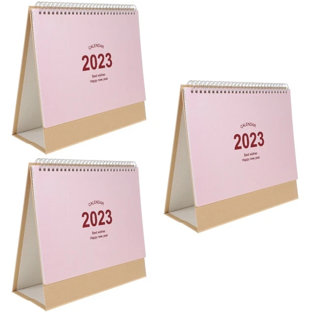3 PCS Calendario Mensile Tavolo Domestico Banco Ufficio Piccolo