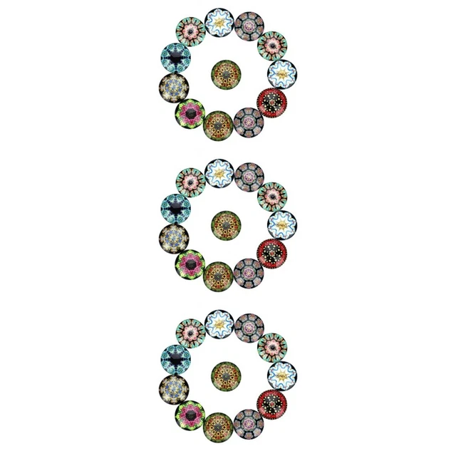 3x Schmuck Flache Rückseite Glascabochons Diamant Glas Dome Cabochons