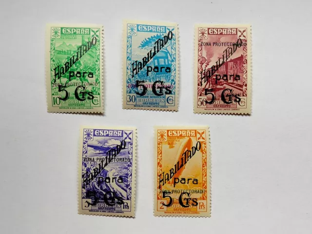 Marruecos Beneficiencia Edifil 17/21 MNH **