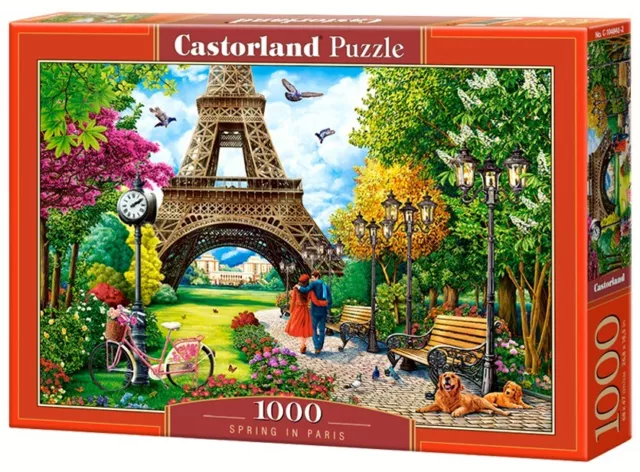 Puzzle Paisajes Y Torre Eiffel 1000 Piezas Castorland 104840 Primavera En Paris