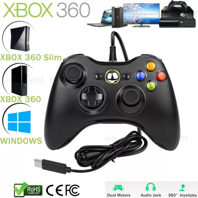 Für Microsoft Xbox 360 Game Controller Gamepad PC Windows USB Wired Neu