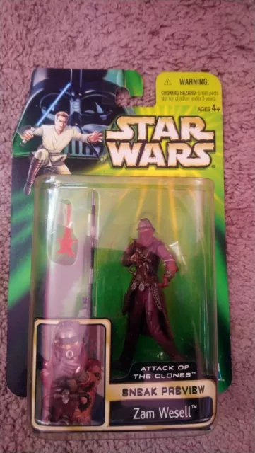 Star Wars attacco dei cloni sneak previsione figura Zam wesell