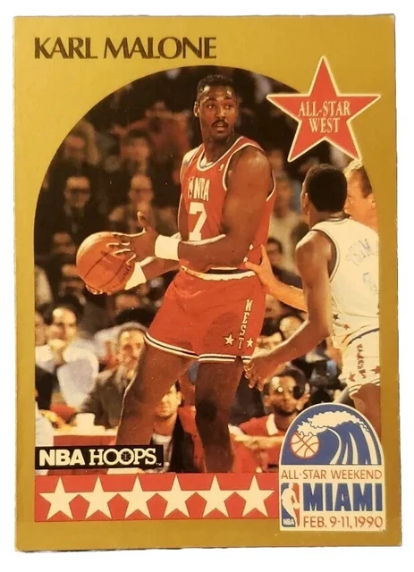 michael jordan karl malone nba hoops card