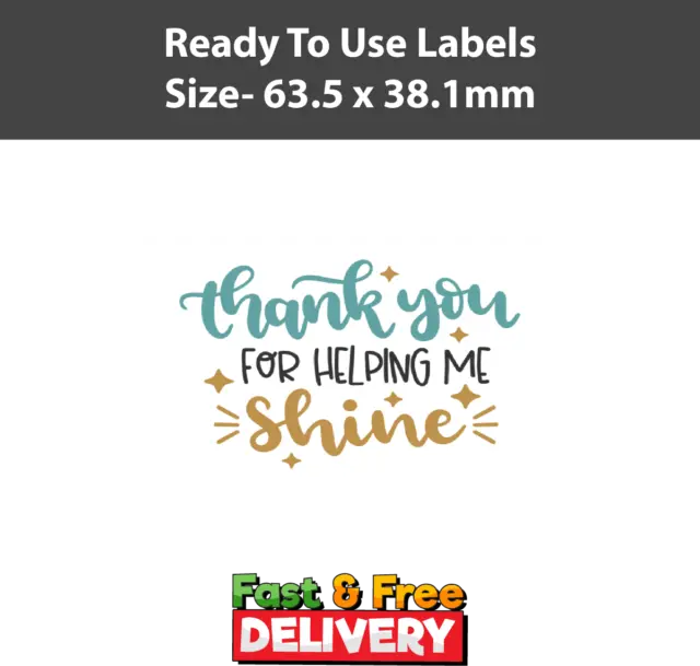 Thank You for Helping Me Shine Stickers School Teacher Gift Labels for  Presents