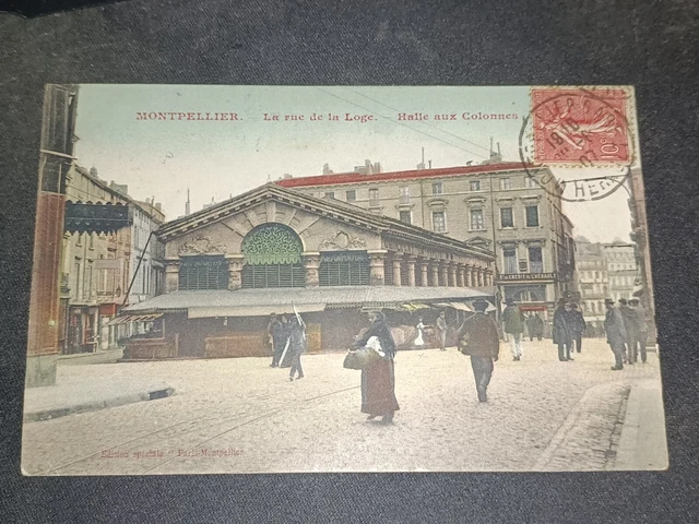 Carte Postale Ancienne Montpellier - Rue Nationale Et Clocher Sainte Anne - 34