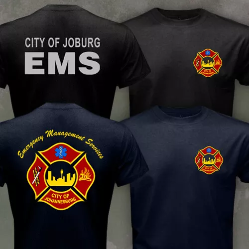 South Africa Johannesburg Joburg City EMS Firefighter T-shirt