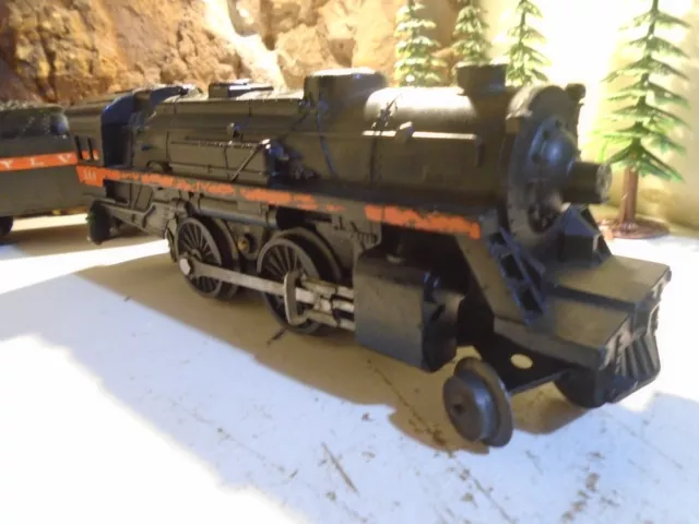 LIONEL 027  PENNSYLVANIA No 249 2-4-2 STEAM LOCOMOTIVE/ TENDER.  TESTED  5-163-5