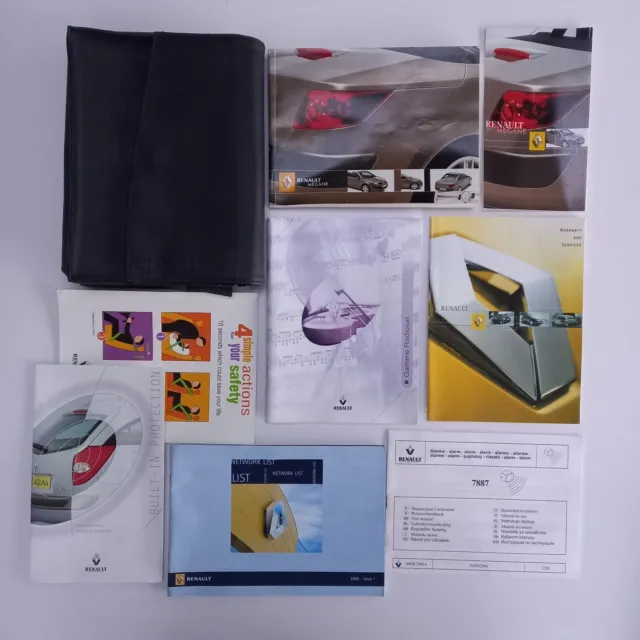 Renault Megane Convertible / Cabriolet Owners Manual Handbook & Wallet Pack Set