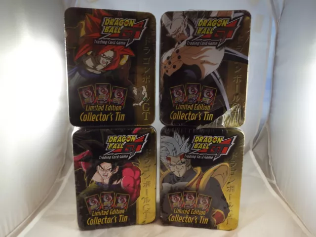 Dragonball Gt Tcg Set Of 4 Limited Edition Collectors Tins