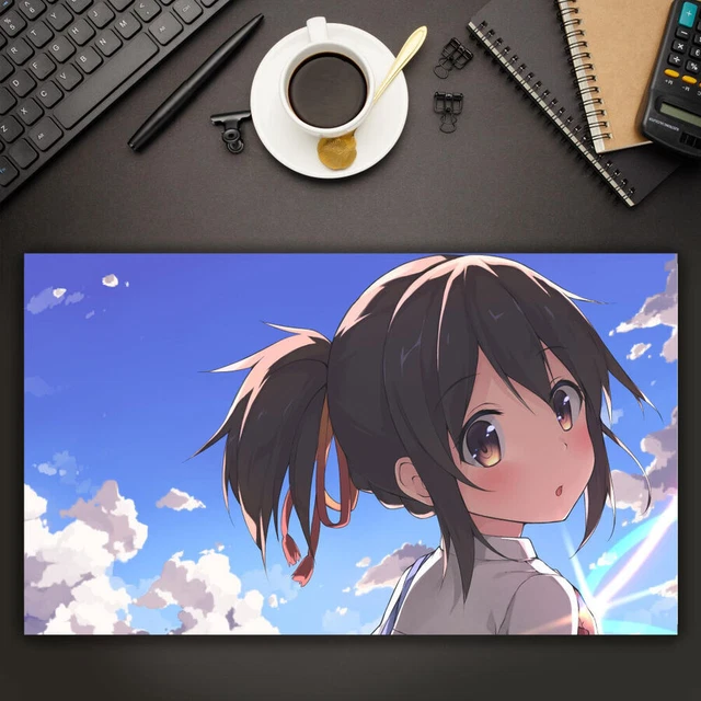ANIME YOUR NAME Mitsuha Miyamizu Kimi No Na Wa Brown Playmat Mat CCG