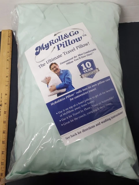 My Pillow GoAnyWhere Roll & Go Travel Pillows(2) W/ Pillowcase's! FREE SHIPPING! 2