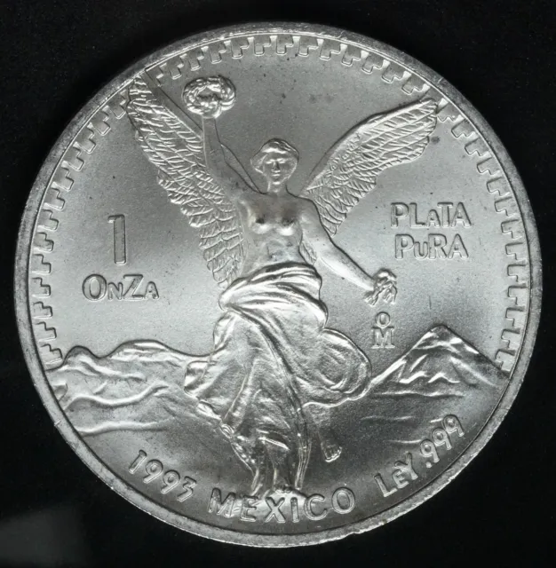 1993 Mexico Libertad 1oz Silver Mexican Mint Angel of Independence Coin Gem Unc