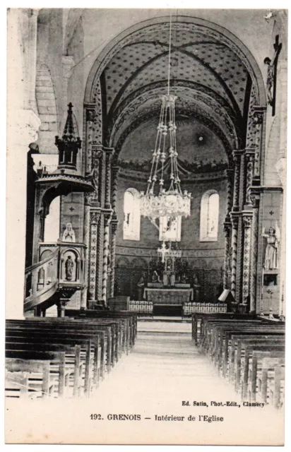 CPA 58 - GRENOIS (Nièvre) - 192. Intérieur de l'Eglise