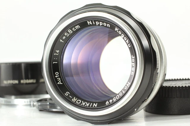 [MINT 6 Blade] Pat Pend Nikon Nikkor S Auto Non-Ai 5.8cm 58mm f/1.4 from JAPAN