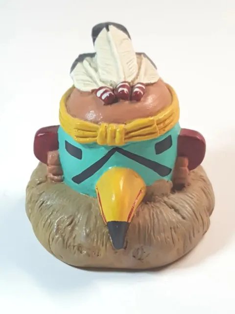 Kachina Mask 'Kwahu' Eagle Head Figurine Designed For Whitefeather Studios 2"