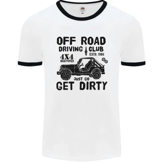 Off Road Driving Club Get Dirty 4x4 Funny Mens Ringer T-Shirt