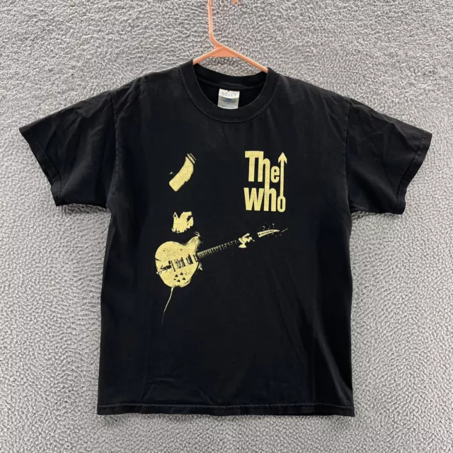 VINTAGE The Who T Shirt Men Medium Black Rock Band Graphic 2002 Tour Concert Y2K