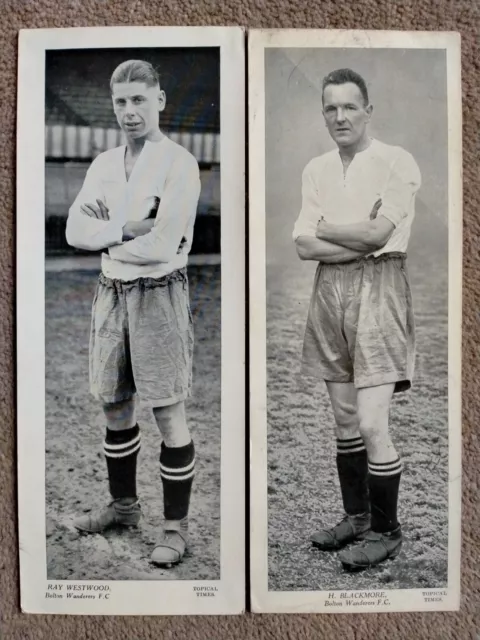 Ray Westwood 1935 & H. Blackmore 1932 Bolton DC Thomson Topical Times 245 x 95mm