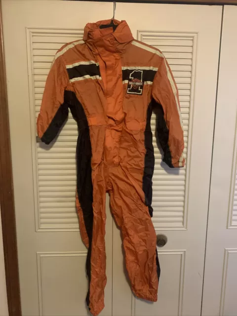 VINTAGE HARLEY-RAIN GEAR Youth kids unisex slicker size Medium Costume