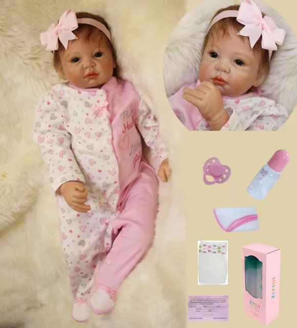 Handmade 20" Reborn Baby Dolls Vinyl Silicone Soft Realistic Newborn Doll Gifts