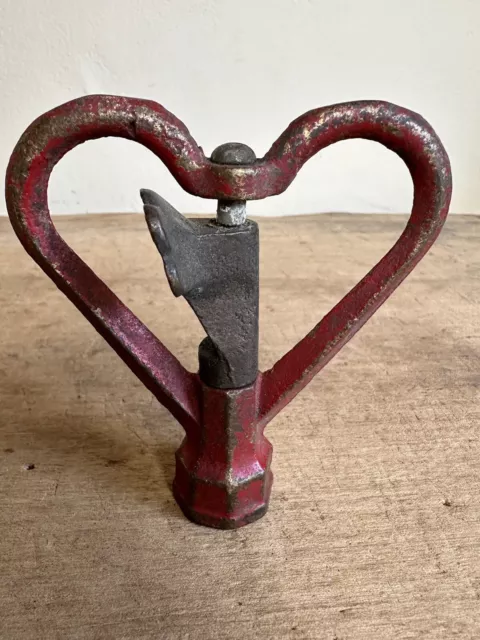 Old Metal Heart Form Red Painted Garden Sprinkler Head Waterer #2 Last One