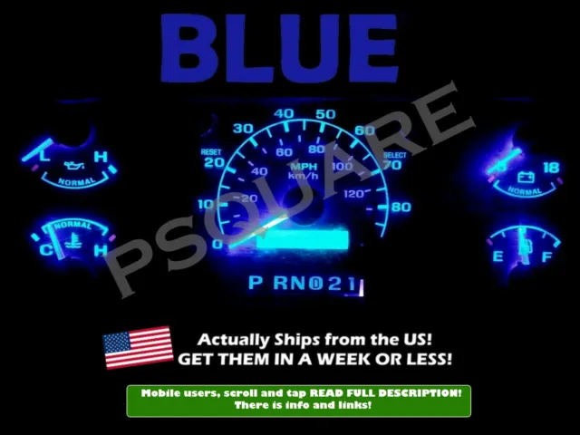 Gauge Cluster LED Dash kit Blue For Ford 92 96 Bronco F150 F250 F350 Truck