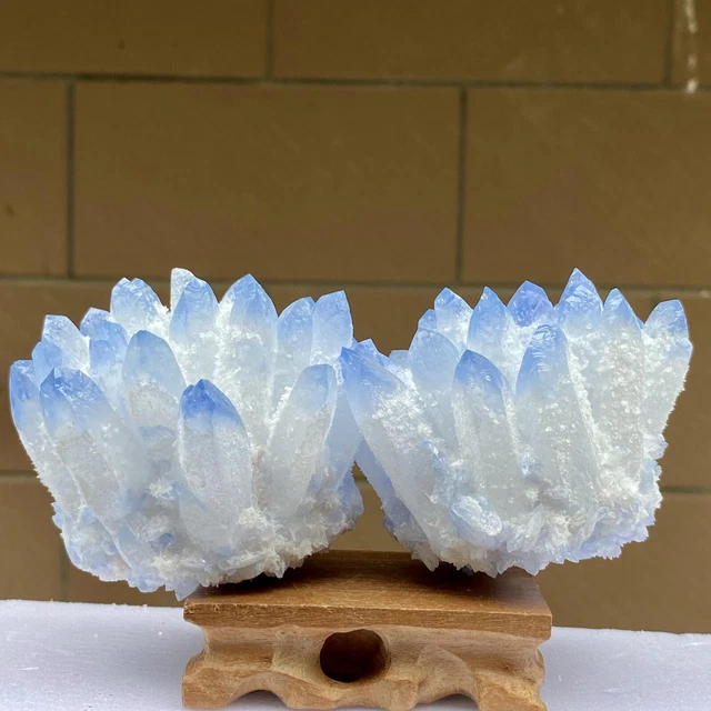 1.9LB New Find Blue Phantom Quartz Crystal Cluster Mineral Specimen Healin