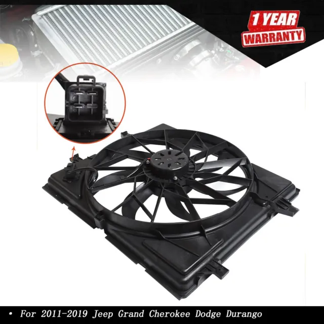 Radiator Condenser Cooling Fan For 2011-2019 Jeep Grand Cherokee Dodge Durango