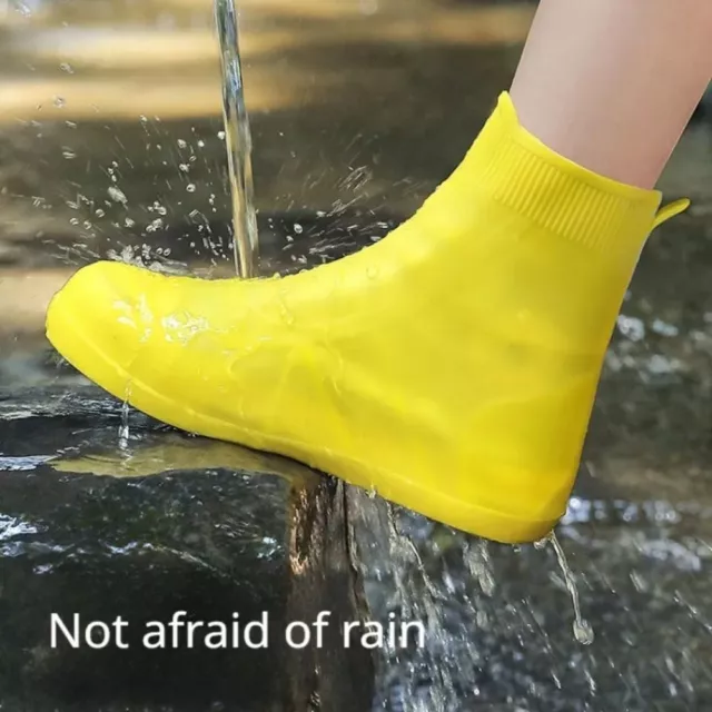 Silicone Rain Boot Cover Tall Tube Shoes Protector Rain Shoe Cover