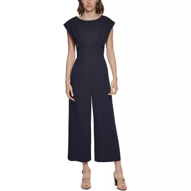 Calvin Klein Womens Cap Sleeve Wide Leg Cropped Jumpsuit BHFO 5970