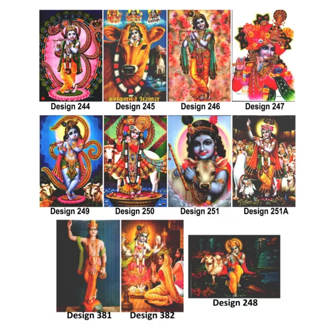 Hindu Gott Lord Krishna Druck Bild Vintage Ball Gopal Krishna Poster religiös 2